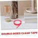 NUOBESTY 4 Rolls Transparent Double-sided Tape Press on Nails Adhesive Nail Art Showing Tape Hanging Poster Tape Nail Display Holders Rug Tape No Trace Color Card Red No Substrate Acrylic - Buy Online on GoSupps.com