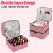 Movstriker Nail Polish Organiser Bag Double Layer Nail Varnish Storage Holds 30 Bottles and A Nail Lamp Traveling Nail Polish Storage Case Portable Nail Lipstick Beauty Tools Box(Pink) - Buy Online on GoSupps.com