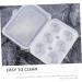 GLEAVI Box Pressure-proof Egg Carton Refrigerator Fridge Plastic Serving Tray Transparent Egg Tray Egg Rack White 24X14CM - Buy Online on GoSupps.com