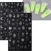 JMEOWIO Self-Adhesive Silver Nail Art Stickers - Moon, Star, Sun Design - 8 Sheets - Buy Online on GoSupps.com