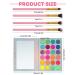 Kalolary Neon Eyeshadow Palette - 24 Highly Pigmented Matte & Sparkling Colors Glows in the Dark UV Blacklight with 4 Pink Brushes - International Shipping Available - Buy Online on GoSupps.com