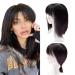 14" Clip in Hair Topper with Bangs for Thinning Hair (Light Brown Thick) Thick light brown