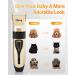 Toozey Silent Dog Clippers - Professional Rechargeable Cordless Trimmer for All Pet Hair - Grooming Clipper Kit for Thick/Long/Short/Curly Hair - Gold Color - Buy Online on GoSupps.com