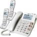 Geemarc Amplidect 595 Combi Twin - Corded Phone + TWO Cordless Handset - Amplified (50dB) Phone with Big Buttons Indicator Locator and SOS Buttons - Hearing Aid Compatible (T-coil)