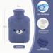 2L Hot Water Bottle with Cute Dark Blue Bear Cover - Hot & Cold Compress for Hand Feet Warmer - Great Gift for Women or Children - Buy Online on GoSupps.com