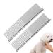 Metal Dog Combs for Grooming 2PCS Metal Stainless Steel Dog Grooming Comb Cat Comb Silver Pet Comb Suitable for Dog Cat Pet Fur Detangling