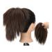 Hair Chignon Short Ponytail Extensions Synthetic Straight Hair Hair Bun with Elastic Band Hair Accessories Women Wig Hair Bun Messy Bun Hair Piece (Color : C)