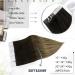 Easyouth Real Hair Tape Extensions - 22 Inch Balayage - Off Black Medium Brown & Honeyblond - 50g Skin Weft Adhesive #1b/6/27 - Buy Online on GoSupps.com