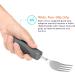 Special Supplies Adaptive Utensils (4-Piece Set) - Weighted Non-Slip Handles for Hand Tremors, Arthritis, Elderly use - Stainless Steel Knife, Fork, Spoons - Gray - Buy Online on GoSupps.com