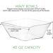 PLASTICPRO Disposable Wave Design Square Serving Bowls (4 Pack) - Heavy Duty Snack or Salad Bowls for Parties - Buy Online on GoSupps.com