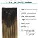Doores Real Hair Extensions Clip In - 24 Inch Dark Brown to Chestnut Brown & Dirty Blonde Highlights - 120g Remy Human Hair - 7 Pieces - Buy Online on GoSupps.com