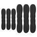 6-part hair cutter improved version hair needle sponge clip hair styling donut hair twist wreath donut tool 3 large and 3 small (black)