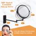 Black Wall Mounted Makeup Mirror 8 Inch Double Sided Vanity Magnifying Mirror - 5X Magnification - DECLUTTR - Buy Online on GoSupps.com