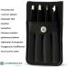 Stainless Steel Eyebrow Tweezers Set - 4-Part with Case | Matte Black Anti-Slip & Hair Removal Tips - Perfect for Eyebrows & Eyelashes - Buy Online on GoSupps.com
