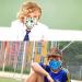 50 Pcs Kid Tie-Dye Disposable Face Masks - Blue | Adjustable Nose Clip & Elastic Earloop | Non-Medical Masks for Boys & Girls - Buy Online on GoSupps.com