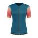 Rogelli Waves cycling jersey women short sleeve cycling jersey road bike jersey breathable cycling shirt L light blue coral