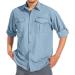 Men's Sun Protection Hiking Fishing Safari Shirt | Quick Dry Cargo | Blue X-Large - Buy Online on GoSupps.com
