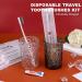 Bulk Apricot Disposable Toothbrushes with Toothpaste - 100 Sets for Hotels Nursing Homes Charities & More - Buy Online on GoSupps.com