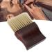 Barber Neck Duster Brush for Hair Cutting Professional Neck Cleaning Brush with Solid Wood Handle and Soft Bristles Flat Shape Barber Brush for Cleaning Broken Hair Left on Neck Clothes