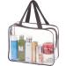 Travel-friendly 3-Piece Clear Makeup Bags Set - TSA Approved, Waterproof, Transparent PVC - Black - Buy Online on GoSupps.com