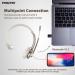 Wireless Bluetooth Headset with Noise Canceling Microphone, USB Dongle, Mic Mute - Trucker Headset for Cell Phone, Office, Skype, Zoom - White Gold - Buy Online on GoSupps.com