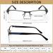 Blue Light Blocking Reading Glasses for Men - Fashion Metal Half Frame Anti-Glare UV Protection Flexible Spring Hinge - 3-Pack +2.0 Magnification - Buy Online on GoSupps.com