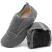 BARERUN Adjustable Slippers for Women & Men | Cozy Diabetic Shoes for Arthritis Edema & Neuropathy | Soft Slip-On Bedroom Slipppers (11.5-12.5W / 10-10.5M) - Grey - Buy Online on GoSupps.com