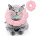 Hylyun neck rope cat adjustable neck rope cat collar soft sunflower cat restoring collar collar for cats little dog after operation and injuries pm m pink pink