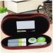 Homsfou Travel Bag Set - Portable Sunglasses & Contact Lens Case - Double Glasses Holder - Compact Red PU Design for Easy Travel - Buy Online on GoSupps.com