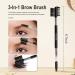 TEOYALL Eyebrow Liner Brushes - Dual-Ended Angled Bristles & Spoolie for Perfect Eye Makeup | All-in-One Set for Professional Results - Buy Online on GoSupps.com
