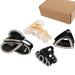 kilofly 4pc Women's Rhinestone Crystal Faux Hair Clip Claw Barrettes + Gift Box