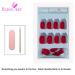 Shop Red Silver Stiletto Almond False Nails - 24 Bling Art Artificial Nails with Glue for Perfect Manicure | International Shipping Available - Buy Online on GoSupps.com