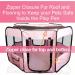 Premium Portable Pet Playpen 45*45*22 - Large Size Puppy Kennel for Small and Medium Pets - Pink, Simple Folding Design - Buy Online on GoSupps.com