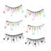 minkissy 3 Pairs sequin false eyelashes fake lashes natural pride makeup lashes with color colored lashes false lashes glitter sequins eyelashes Miss cosplay Imitation flower stickers
