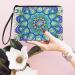 Domybest Women's Wallet - Diamond Painting Mandala Clutch Leather Travel Bag with Card Compartment & Cosmetic Pouch - Blue - Buy Online on GoSupps.com