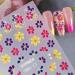 VOTACOS 7 Sheets Flower Nail Art Stickers - 3D Embossed Spring Floral Decals for Manicure | Colorful Daisy French Tip Accessories - Buy Online on GoSupps.com
