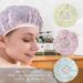 Waterproof EVA Plastic Shower Caps - Set of 3 Polka Dot Pattern Bath Caps for Women - Reusable Elastic Hair Protection - Buy Online on GoSupps.com