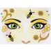 Bee Face Jewels Penta Angel Stick On Face Costume Gems Self-Adhesive Halloween Dress Up Sticker for Festival Holiday Party Accessories (Bee382)