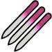 Mont Bleu Colour Crystal Nail File in Black Pouch - Czech Tempered Glass - Handmade in Czech Republic set of 3 Magenta Pink - Buy Online on GoSupps.com