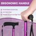 CaneCraft Purple Lightweight Folding Walking Stick - Adjustable & Foldable Mobility Aid for Elderly Men & Women - Buy Online on GoSupps.com
