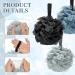 Pack of 20 Exfoliating Shower Loofah Sponges for Men and Women - Black, Blue, and Light Blue - Buy Online on GoSupps.com