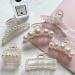 Sisiaipu 6 Pcs Large Pearl Claw Clips Pearl Clips Hair Claw Clips for Thick Hair White Hair Clips for Wedding Nonslip Jaw Clips Hair Styling Gift Hair Accessories for Women and Girls