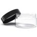 50 Pack 2oz Clear Plastic Containers with Lids - Ideal for Sugar Scrubs, Cosmetics, Lotions, Body Butters, and Slime - Refillable and Durable - Buy Online on GoSupps.com