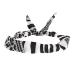 Zac's Alter Ego Animal Print Leopard & Zebra Pattern Wire Headband Black & White