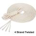Blisstime 4mm x 328 Yards Natural Cotton Macrame Cord - Soft Twisted Rope for Wall Hangings, Plant Hangers, Crafts - 4 Strand Macrame Rope for Knitting and Decorative Projects - Buy Online on GoSupps.com