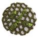 JUSTFOX - Bun net hair net bun hairstyle aid fabric knot net green with flowers