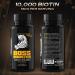 Bossmen Boss Booster - Beard Growth Supplement for Men - 10,000 MCG Biotin & MSM - Hair Growth Vitamins - Buy Online on GoSupps.com