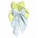 2pcs Floral Bow Hair Clips for Women & Girls with Long Tail, Blue & Green Hairpins for Thick Hair - Elegant Leaves Pattern Big Hair Clips - Buy Online on GoSupps.com