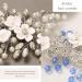 Edary Flower Bride Wedding Hair Vine Silver Crystal Hair Accessories Bridal Pearl Headband Blue Bead Headpiece for Women and Girls - Buy Online on GoSupps.com