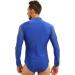 YiZYiF Men's Sequins V Neck Dance Shirt Unitard Blue - Medium | Dancewear - Buy Online on GoSupps.com
